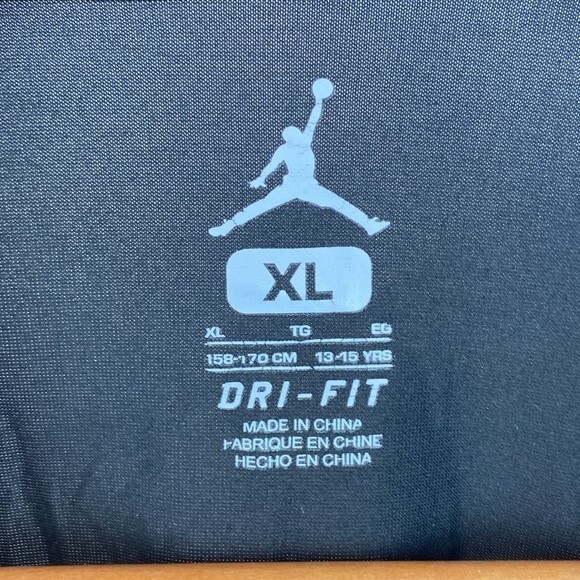 Nike Jordan Black Graphic Print FLY Long Sleeve Tee T Shirt XL - Picture 4 of 4